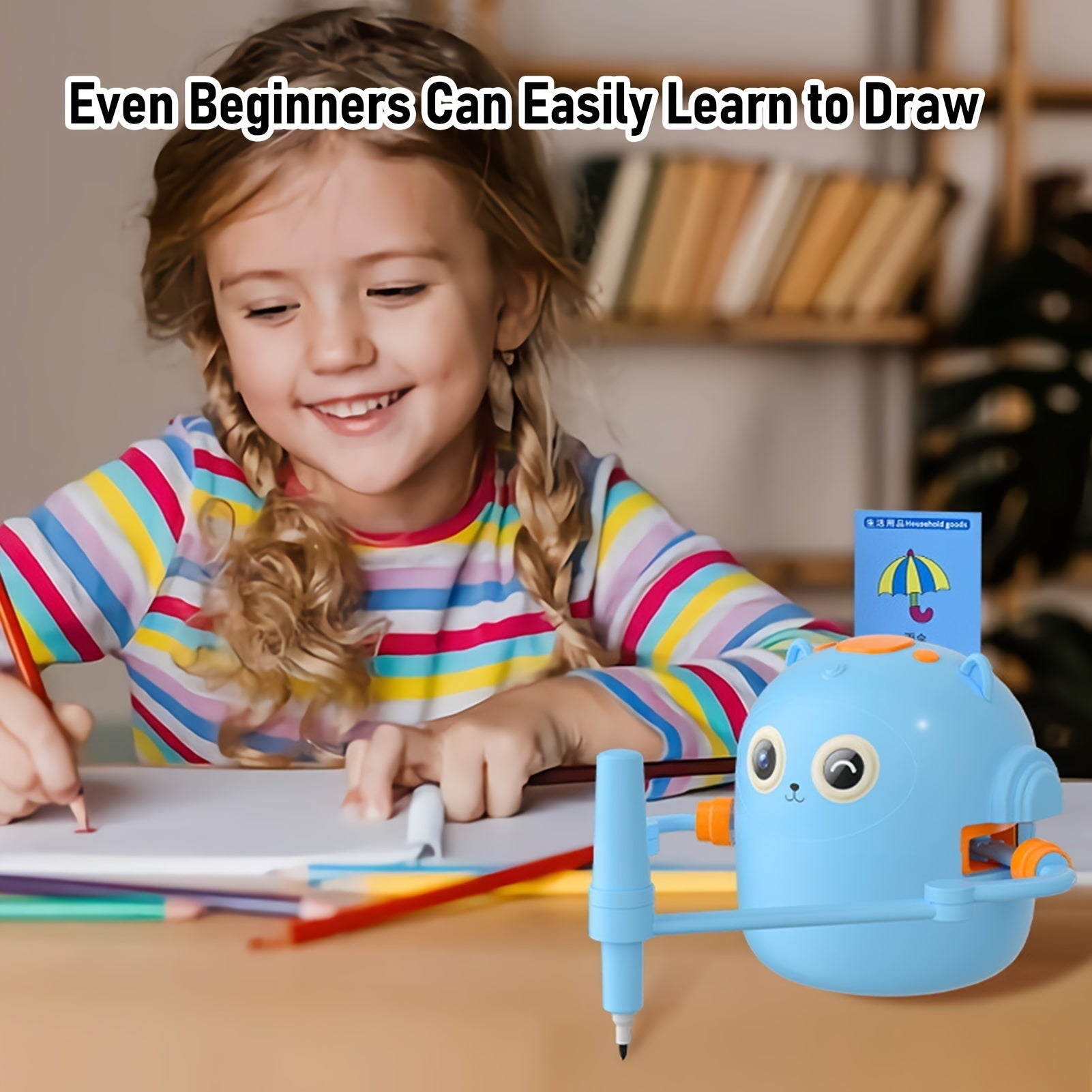 Interactive Drawing Robot for Kids with 100 Cards Art & Crafting Materials - Tophatter Daily Deals