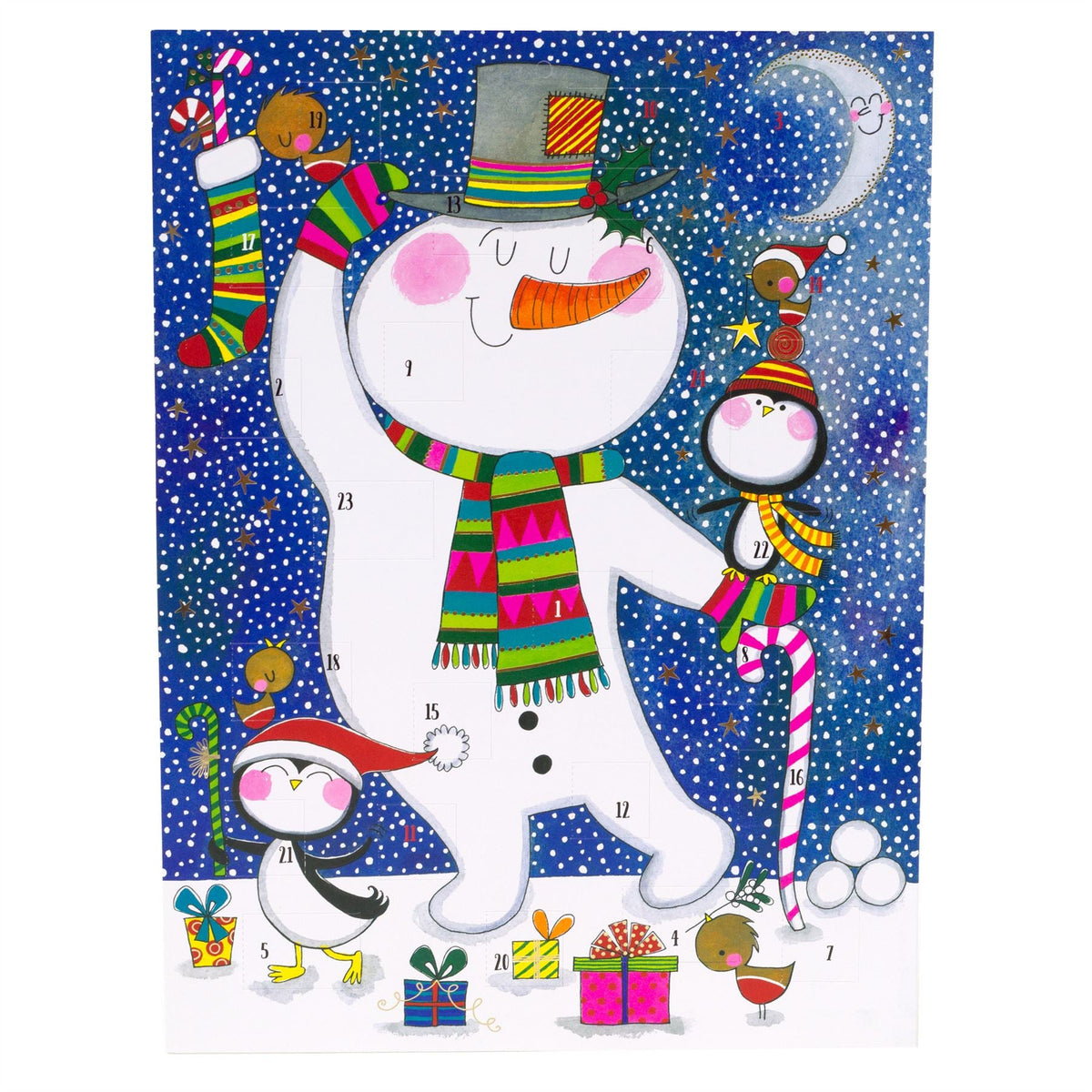 Snowman & Penguins Christmas Advent Calendar | Kids Christmas Countdown Calendar Advent Calendar - Tophatter Daily Deals
