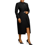 Back Slit Suit Vest Two-piece Set Black 0 - Tophatter Daily Deals