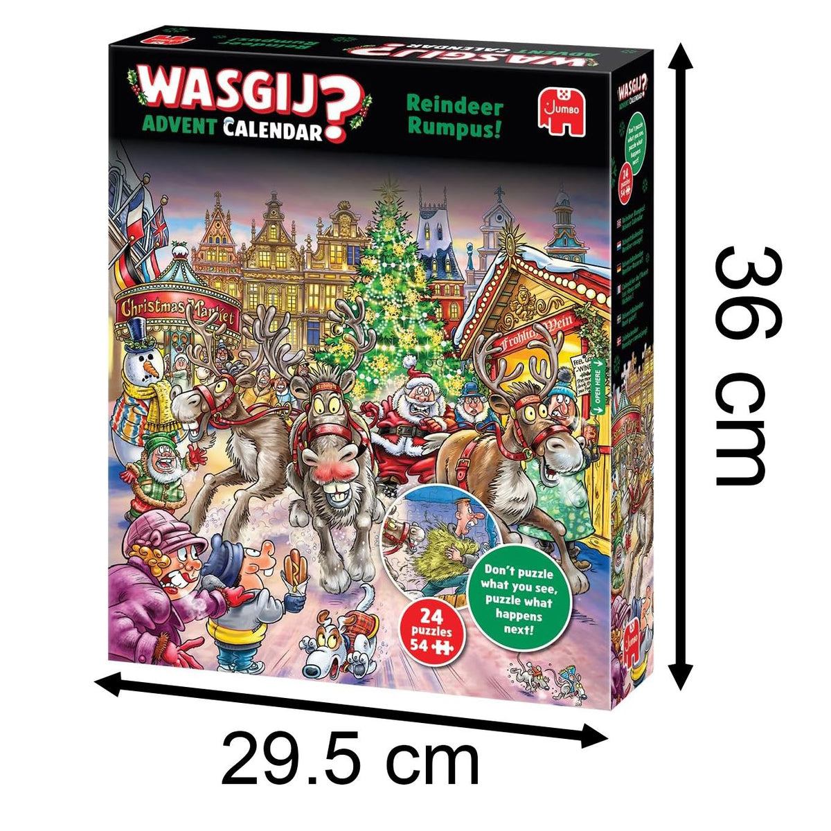 Wasgij Christmas Advent Calendar 2025 | Reindeer Rumpus Jigsaw Advent Calendar Advent Calendar - Tophatter Daily Deals