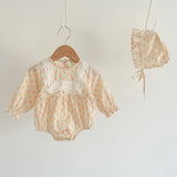 Baby Girl Triangle Jumpsuit Harness Long-sleeved Package Farting Clothes Pink 0 - Tophatter Daily Deals
