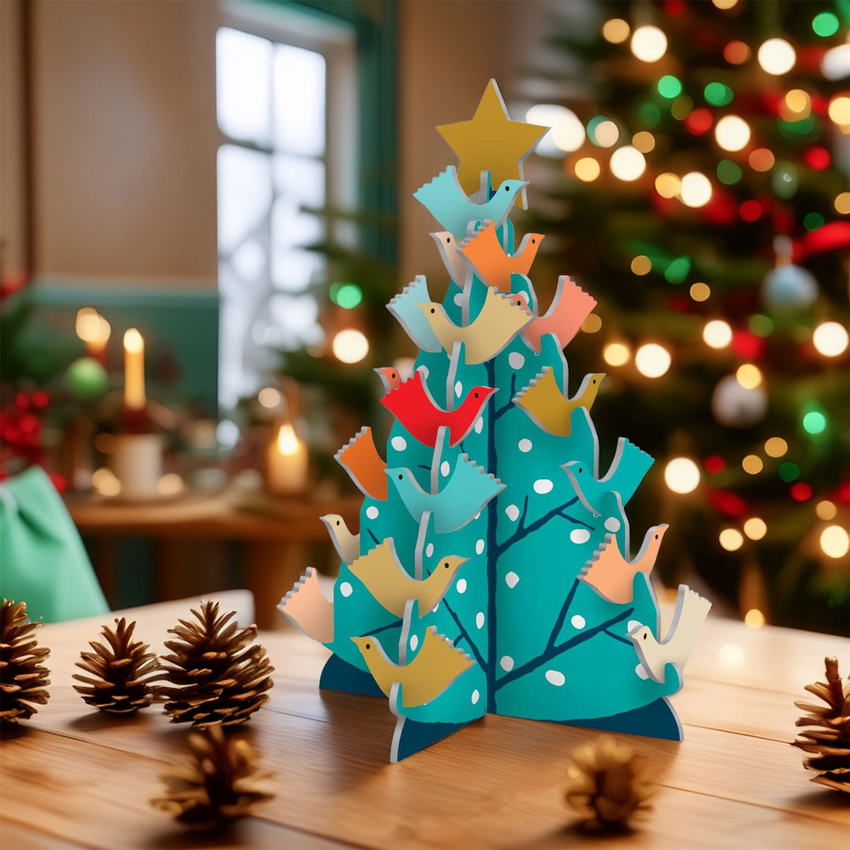 3D Pop & Slot Brilliant Birds Petite Free Standing Christmas Advent Calendar Advent Calendar - Tophatter Daily Deals