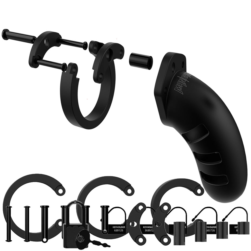 ManCage 21 4.5 Inch Silicone Cock Cage in Black Bondage and Fetish > Cock and Ball Devices - Tophatter Daily Deals