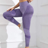High Waist Seamless Yoga Pants Women's Solid Color Dot Striped Print Butt Lifting Leggings Fitness Running Sport Gym Legging Outfits Humidifier - Tophatter Daily Deals