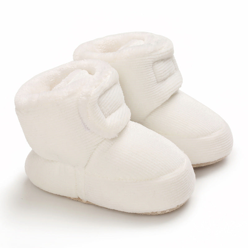 Baby Cotton Shoes, Soft Sole Baby Shoes, Casual Toddler Shoes White 0 - Tophatter Daily Deals