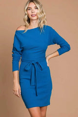 Culture Code Full Size Off Shoulder Dolman Sleeve Dress Casual Dresses - Tophatter Daily Deals