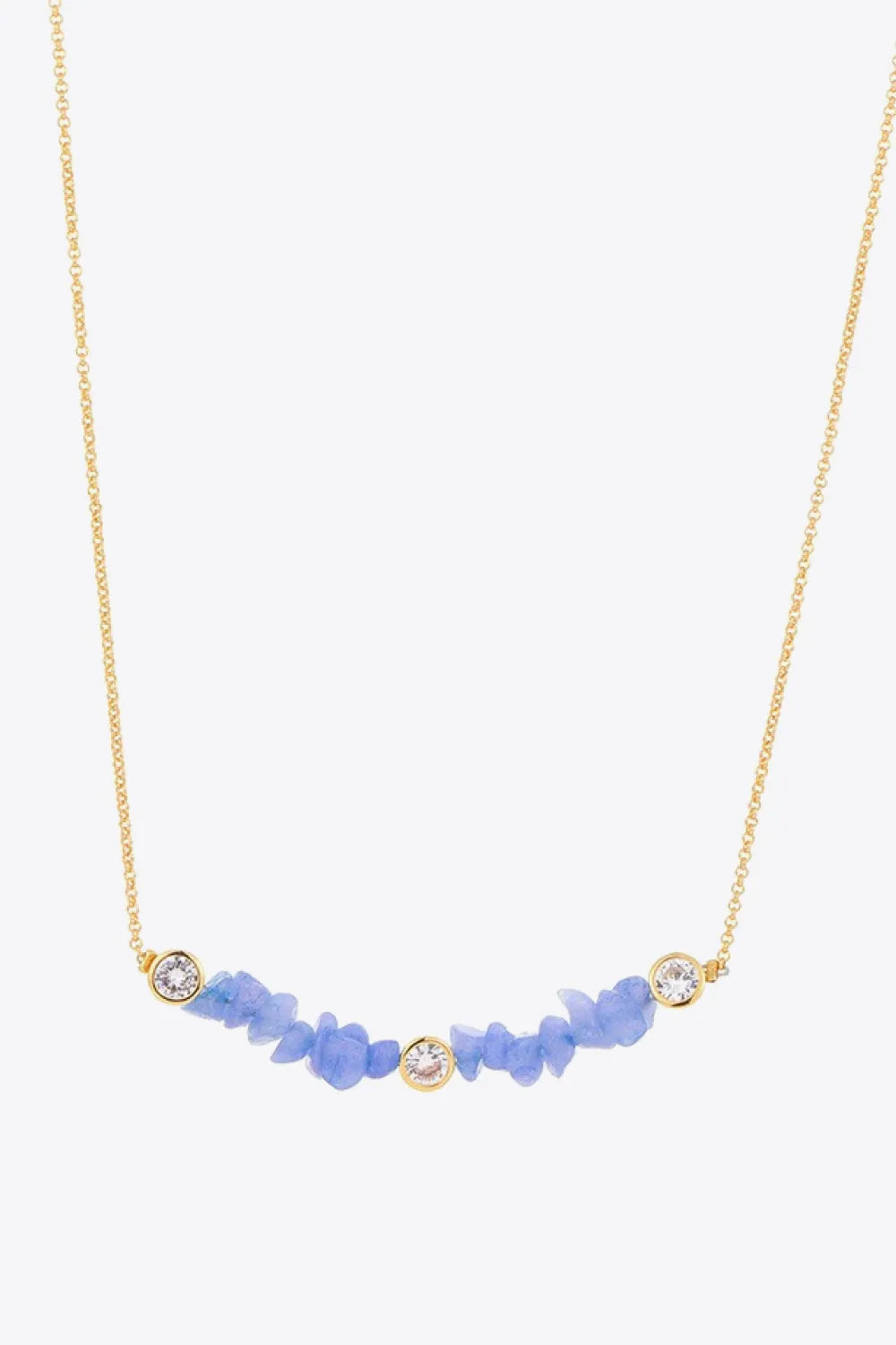 Stay Chic Stone Necklace Blue One Size Necklaces - Tophatter Daily Deals