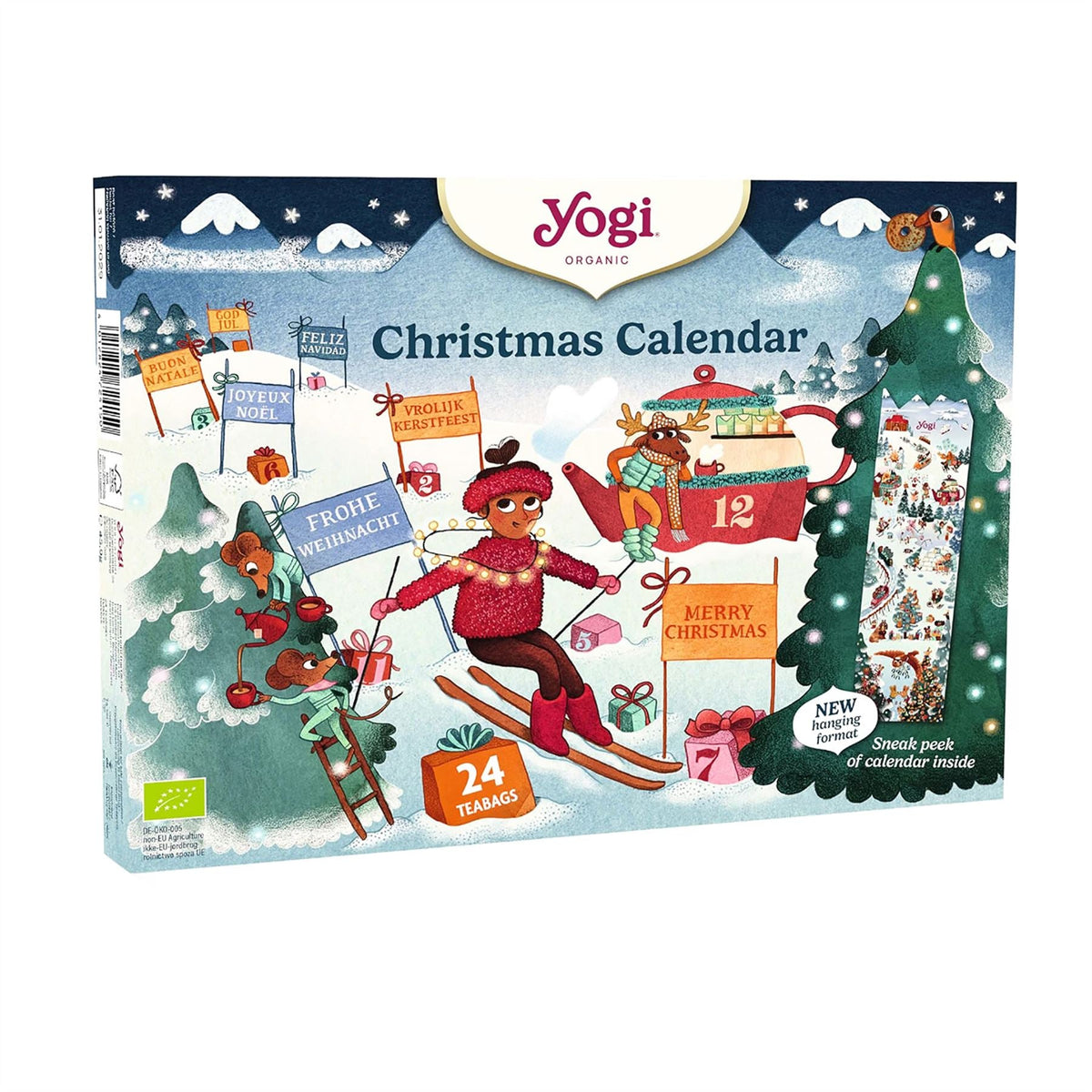 Yogi Tea Christmas Advent Calendar, 24 Tea Varieties & Hanging Format Advent Calendar - Tophatter Daily Deals