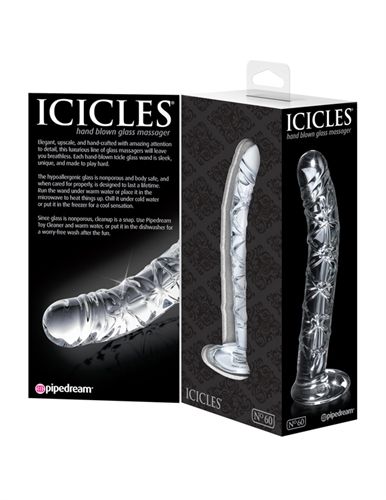 Icicles No 60 (Clear) – Elegant Glass G-Spot Massager > Glass > Dildos - Tophatter Daily Deals