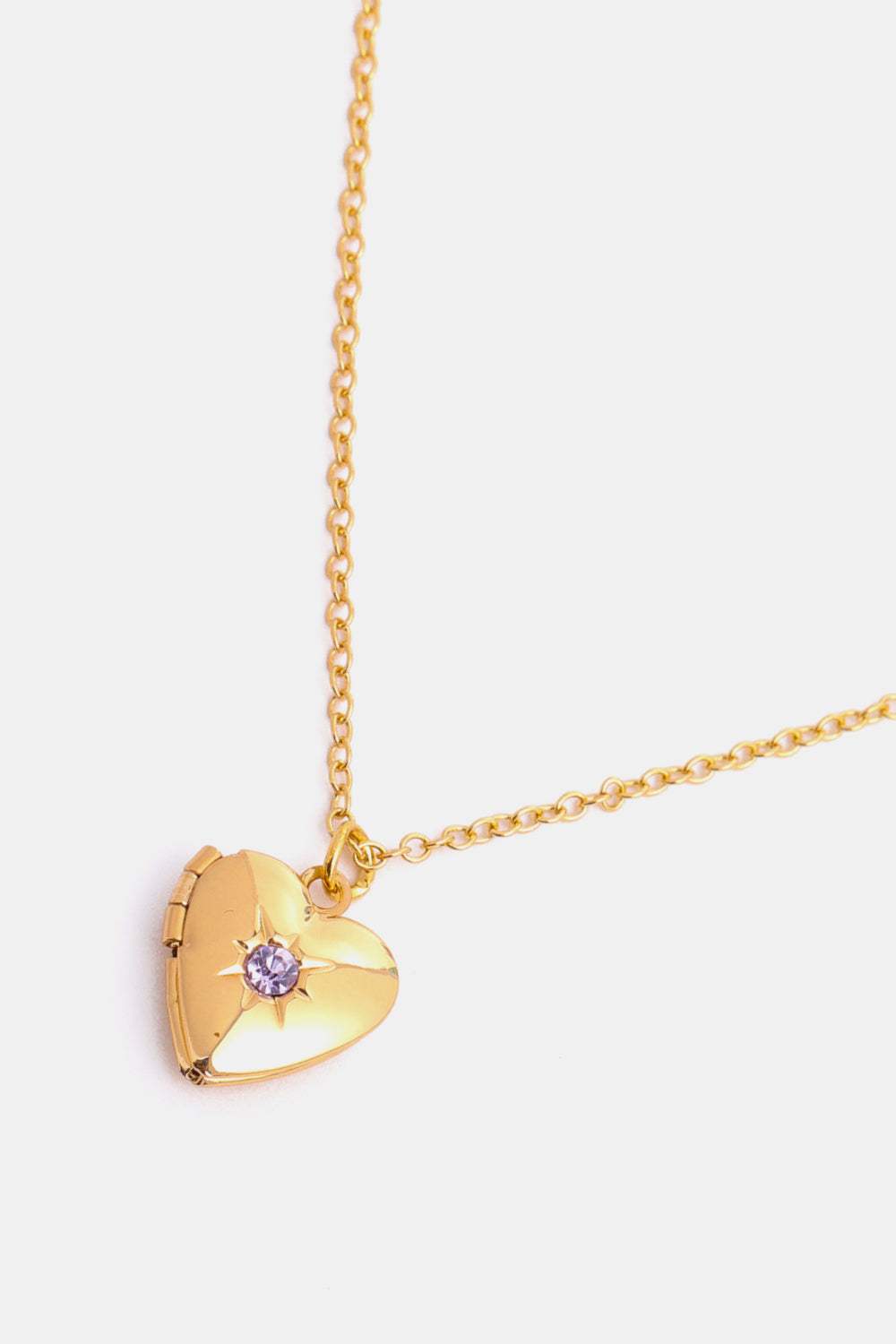 Zircon Heart Shape 14K Gold-Plated Pendant Necklace Necklaces - Tophatter Daily Deals