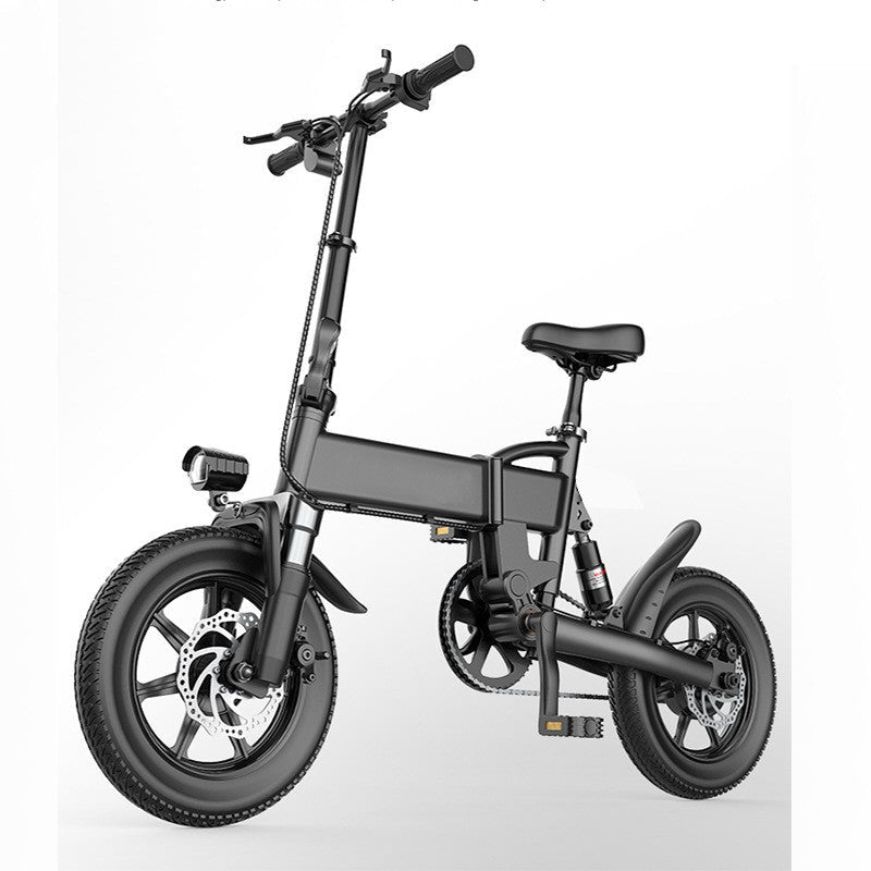 14 Inch Electric Bicycle Lithium Electric Bicycle Black 0 - Tophatter Daily Deals