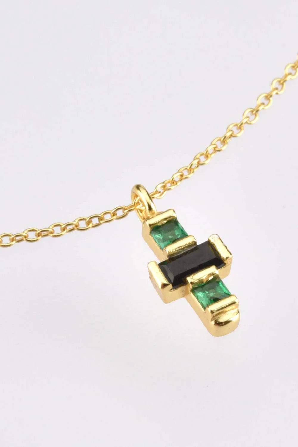 Zircon Cross Pendant 925 Sterling Silver Necklace Necklaces - Tophatter Daily Deals