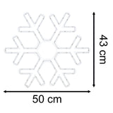 Snowflake LED RGB Light | 90 LED Colour Changing Star Decoration - 50x43cm LED Light - Tophatter Daily Deals