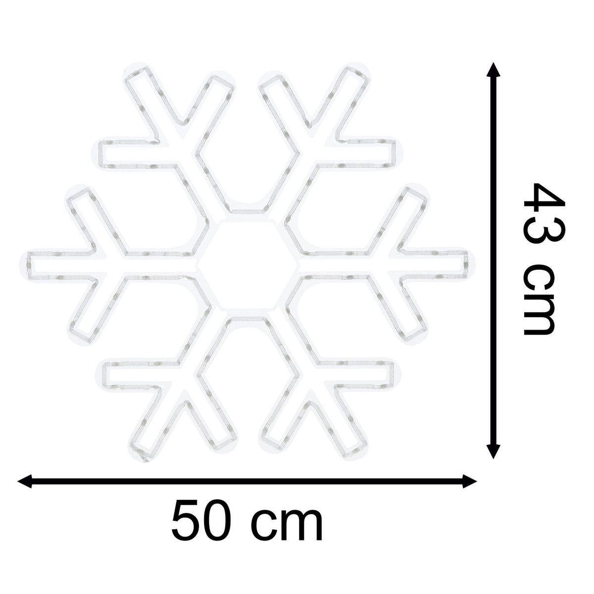 Snowflake LED RGB Light | 90 LED Colour Changing Star Decoration - 50x43cm LED Light - Tophatter Daily Deals