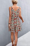 Floral Frill Trim Sleeveless Mini Dress Casual Dresses - Tophatter Daily Deals