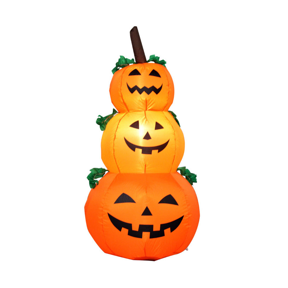 Inflatable Pumpkin Stack Halloween Decor 2025 Outdoor 3D Changing Face Moving Picture Frame - Tophatter Daily Deals
