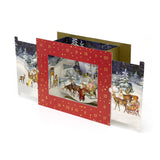 3D Winter Landscape Advent Calendar | Victorian Pull-Out Snow Scene 3D Countdown Advent Calendar - Tophatter Daily Deals