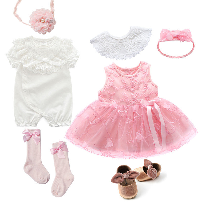 Baby Products Set Newborn Gift Box Full Moon Gift Pink 0 - Tophatter Daily Deals