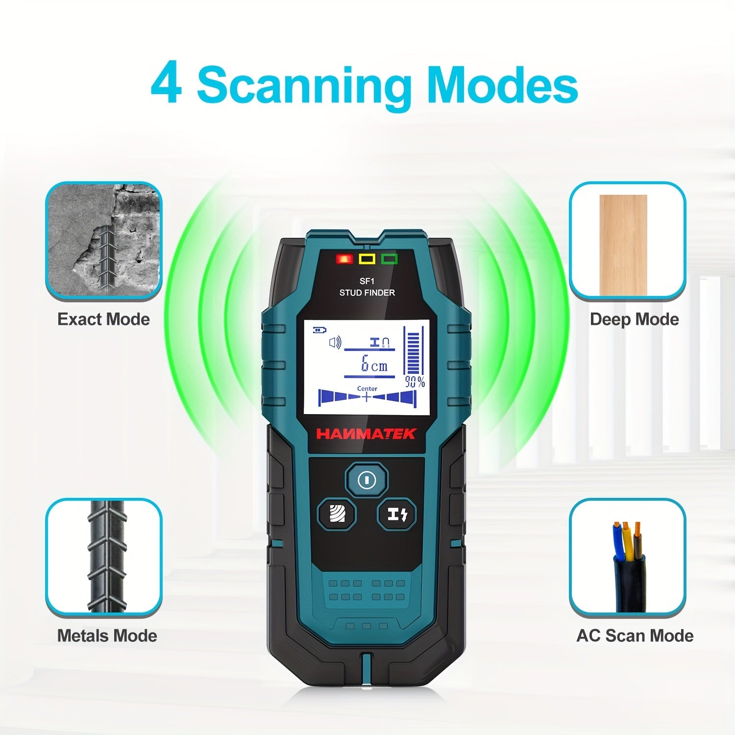 5-in-1 Wall Scanner Stud Sensor Locator Camping & Hiking - Tophatter Daily Deals