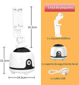 AI Smart 360-degree Face Recognition Video Recording Stand White USB 0 - Tophatter Daily Deals
