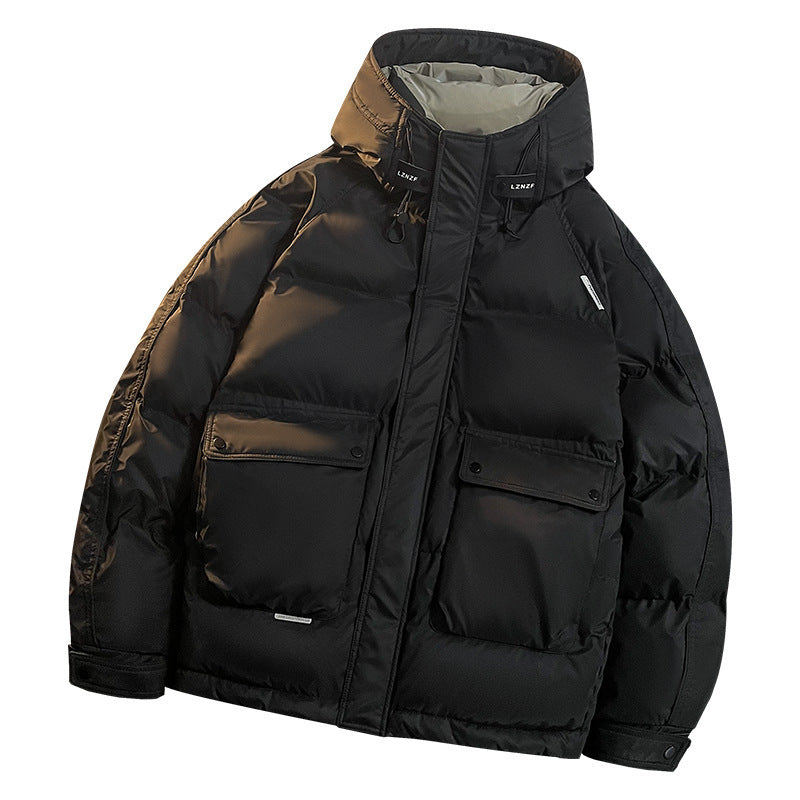 Insulating Men's Down Jacket - Short Boxy, Polyester, City 3D Changing Face Moving Picture Frame - Tophatter Daily Deals