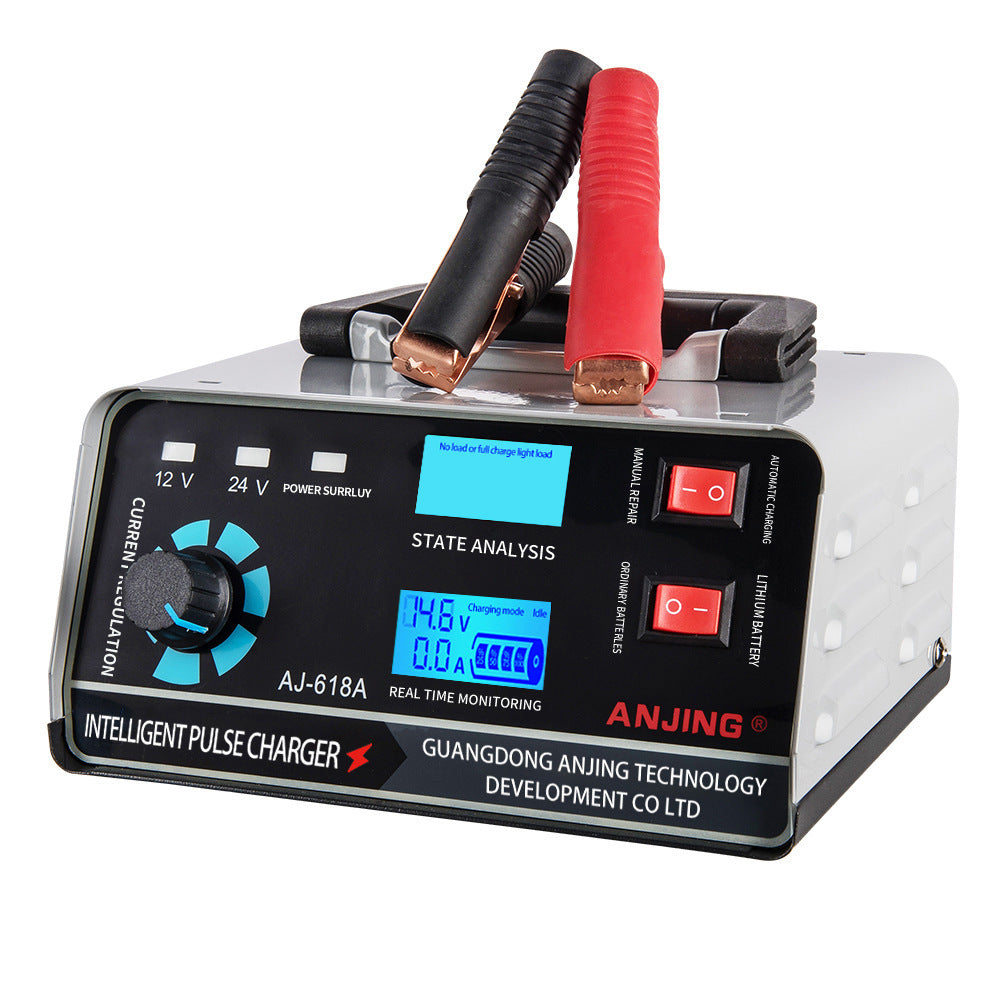 400W Automobile Battery Charger 12V24v Pulse Repair High Power 0 - Tophatter Daily Deals