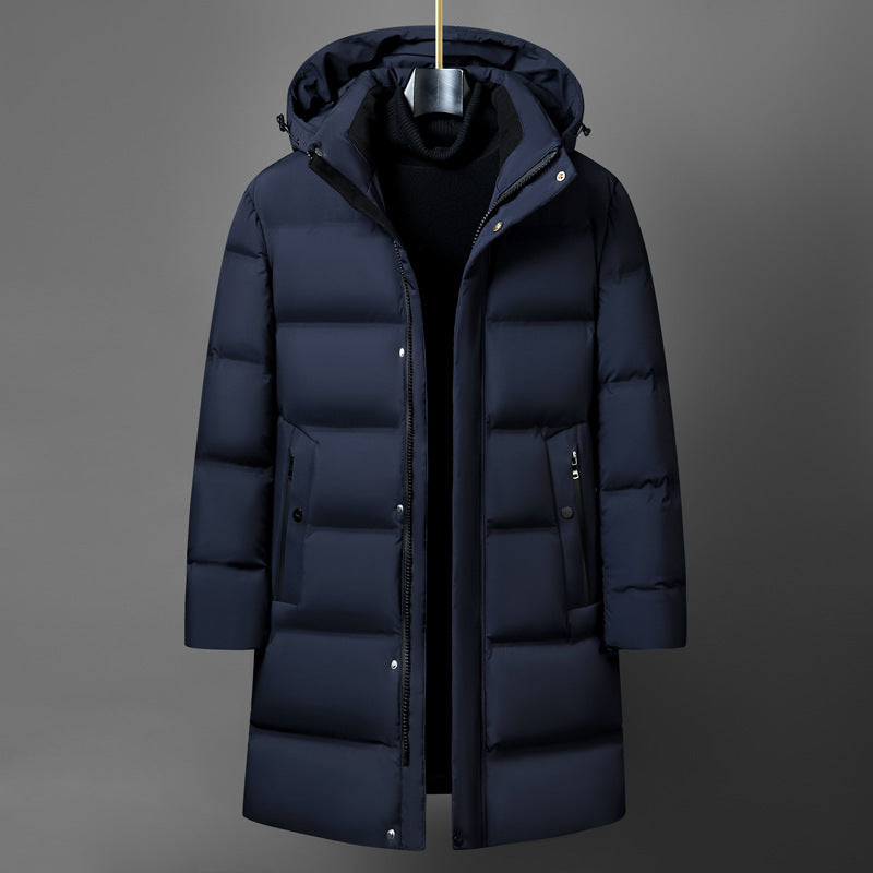 Insulating Men's Mid-Length Down Coat - Boxy, Polyester Blue 3D Changing Face Moving Picture Frame - Tophatter Daily Deals