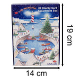 RNLI Charity Christmas Cards | Box of 20 Christmas Cards with 5 Designs Greeting Card - Tophatter Daily Deals