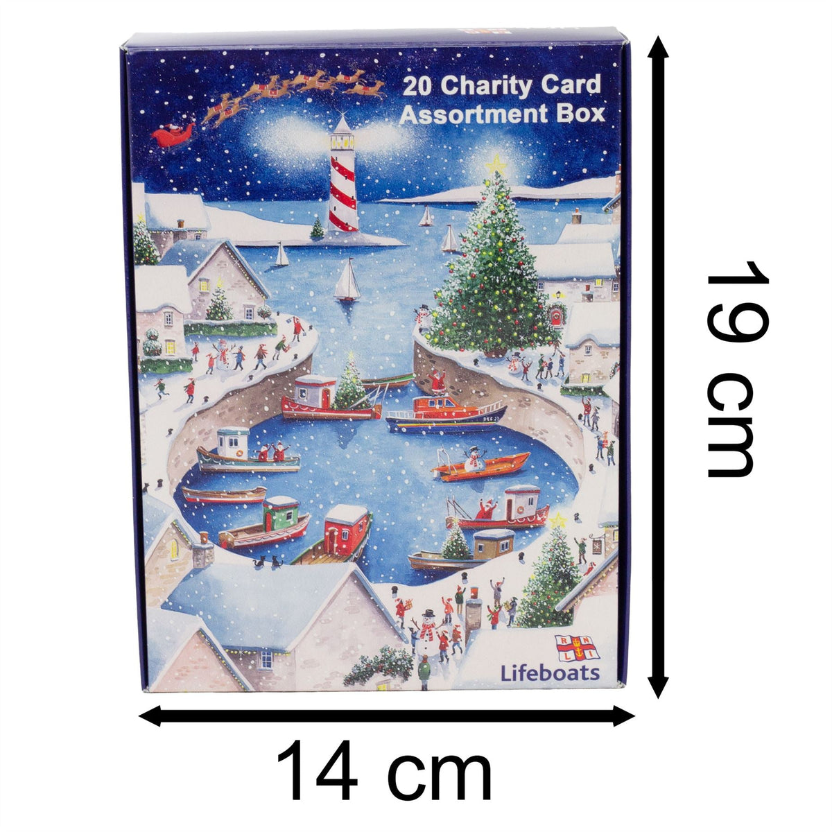 RNLI Charity Christmas Cards | Box of 20 Christmas Cards with 5 Designs Greeting Card - Tophatter Daily Deals