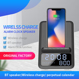 Bluetooth Speaker Clock With Wireless Charger Phone Holder 0 - Tophatter Daily Deals