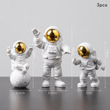 Astronaut Astronaut Series Birthday Gift Box Set Ornament Gold 3pcs set 0 - Tophatter Daily Deals