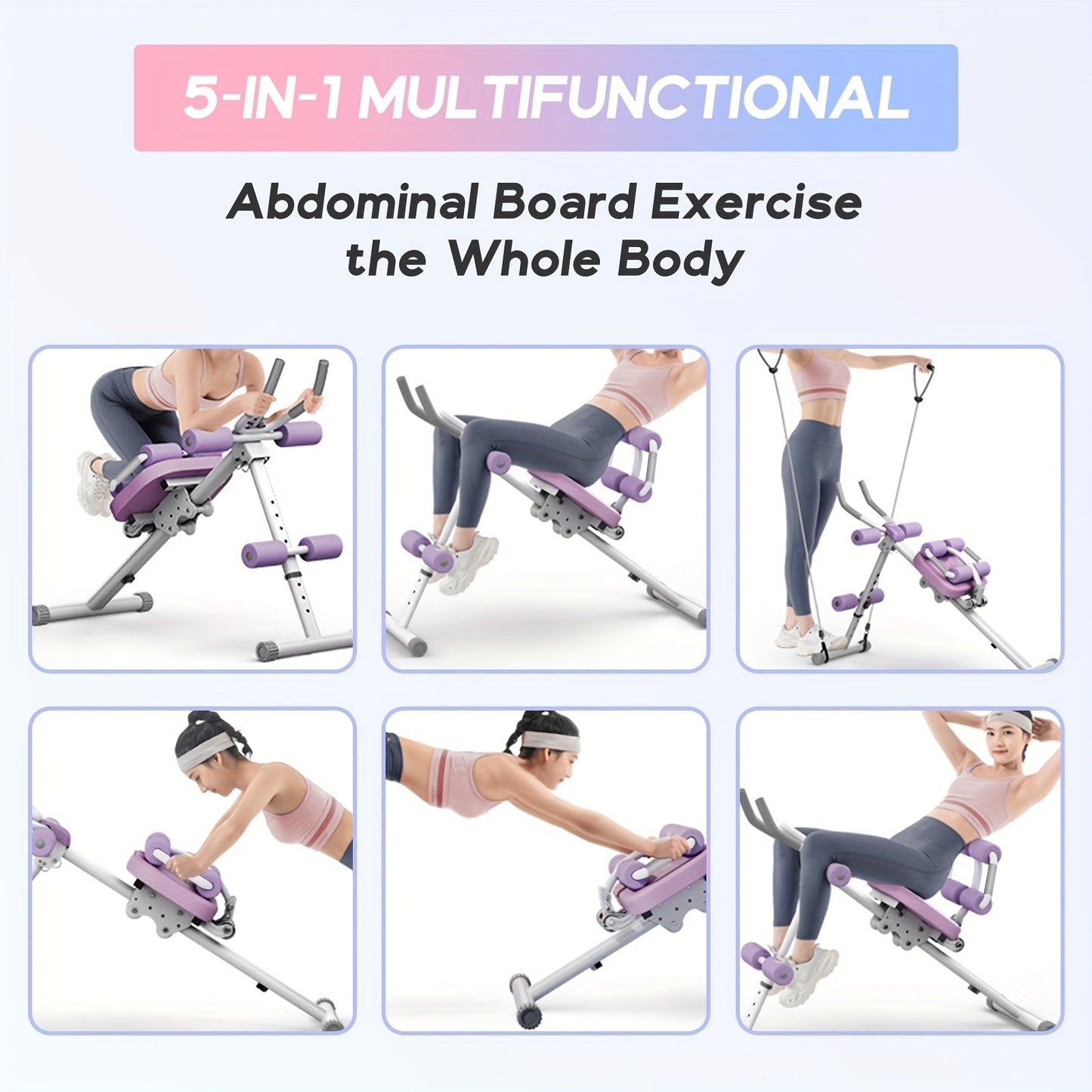 Adjustable Abdominal Workout Machine Full Body Trainer Fitness - Tophatter Daily Deals
