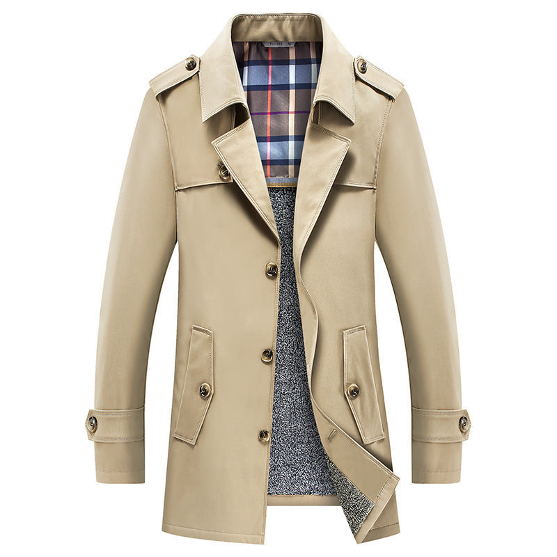 Business Winter Mid-length Winter Plus Size Jacket Khaki 0 - Tophatter Daily Deals