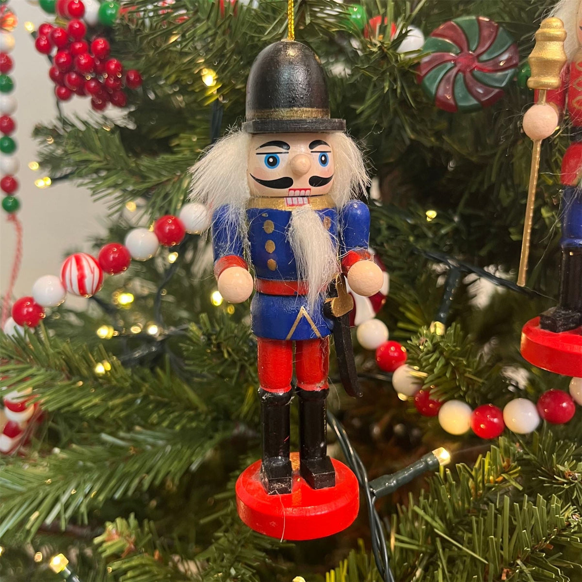 Set of 3 Traditional Nutcracker Soldier Baubles | Christmas Tree Ornament 12cm Baubles - Tophatter Daily Deals