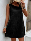 Asymmetrical Neck Sleeveless Dress Casual Dresses - Tophatter Daily Deals