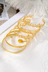 Gold Multi Layered Opening Plated Bangle Set Bracelets - Tophatter Daily Deals