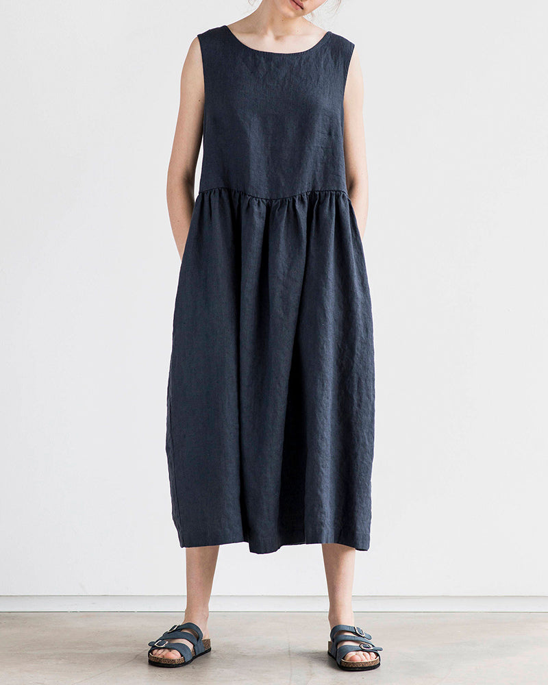Loose Fit Maxi Dress Navy Blue Maxi Dresses - Tophatter Daily Deals