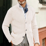 Warm Men's Cardigan - Stand Up Collar, Knitted, Commute 3D Changing Face Moving Picture Frame - Tophatter Daily Deals