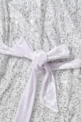 Sequin Tie Front T-Shirt Dress Cocktail Dresses - Tophatter Daily Deals
