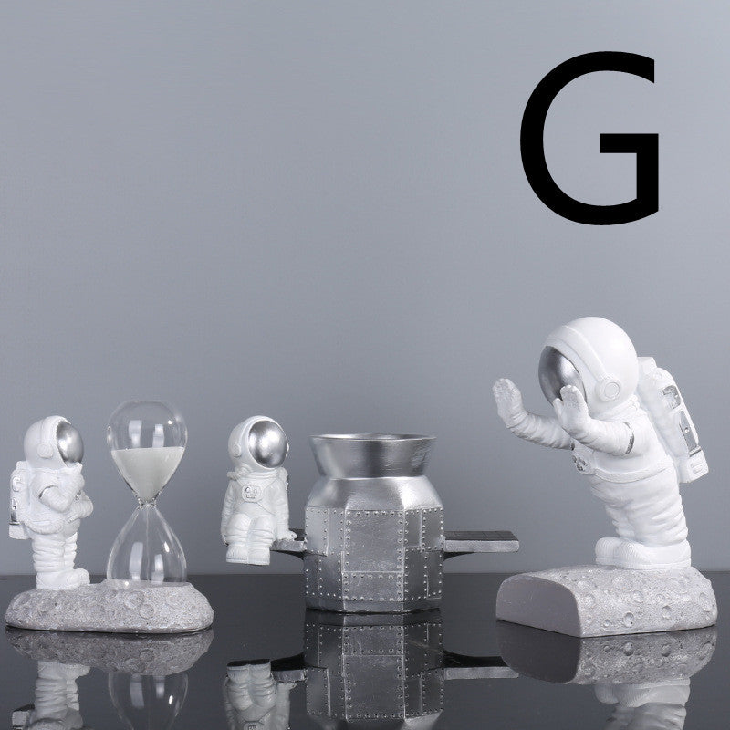 Astronaut Spaceman Decoration TV Cabinet Wine Cabinet Book G Silver 0 - Tophatter Daily Deals