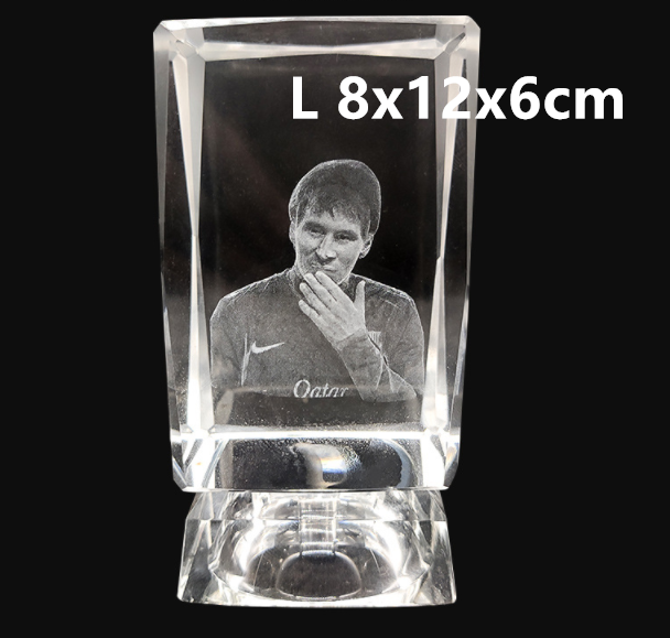 3D Laser Square Crystal Photo Frame With Love Custom Glass Cube Single portrait L 8x12x6cm 7 - Tophatter Daily Deals