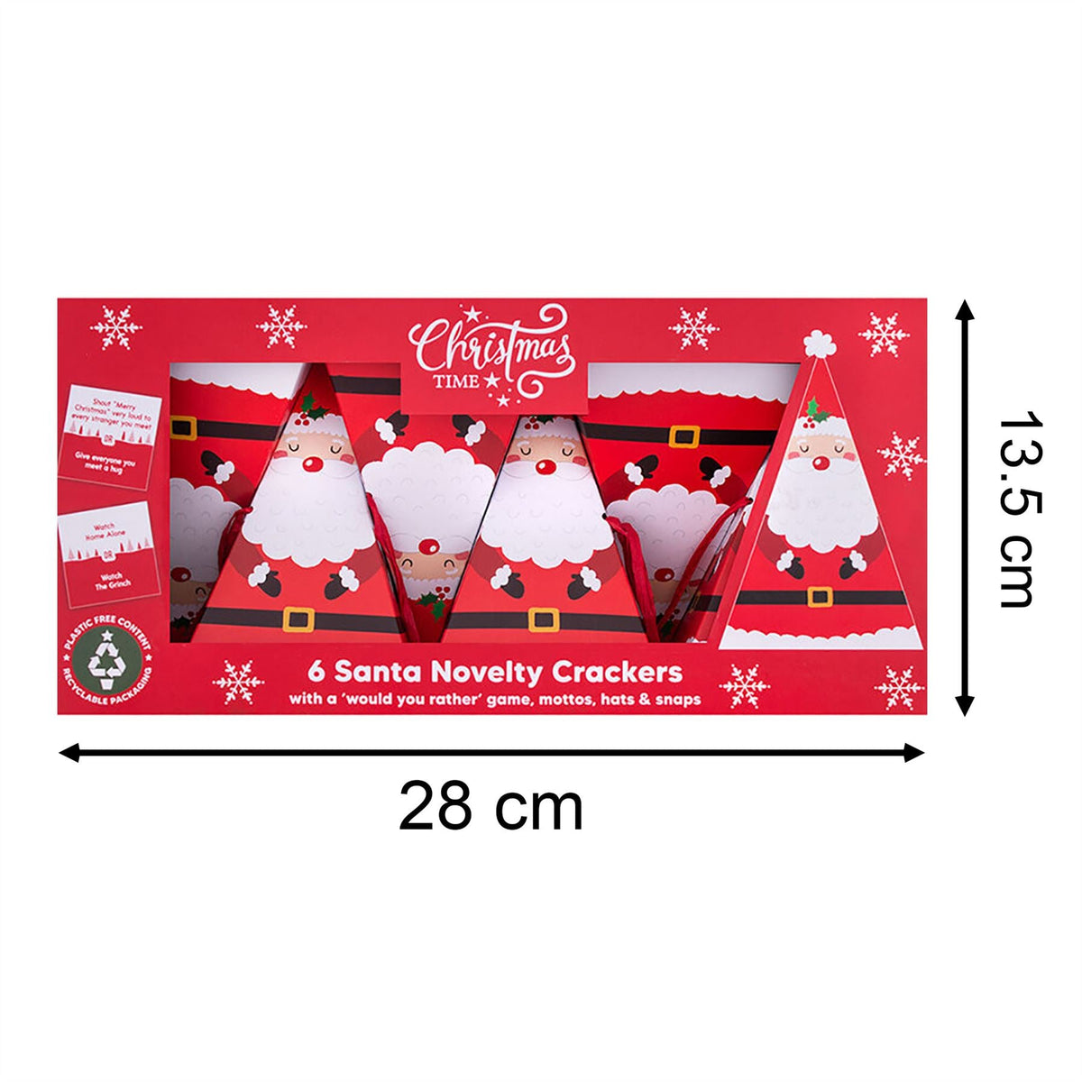 Set of 6 Santa Crackers with Would You Rather Game | Novelty Christmas Crackers Christmas Cracker - Tophatter Daily Deals