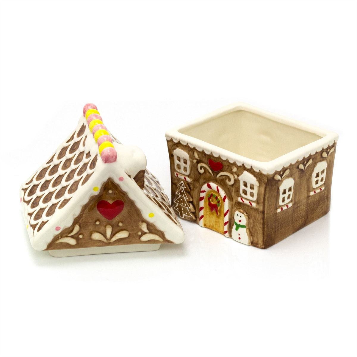 Medium Christmas Gingerbread Biscuit Barrel | Gingerbread House Cookie Jar Jar - Tophatter Daily Deals