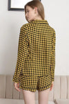 Plaid Long Sleeve Shirt and Shorts Lounge Set Loungewear Sets - Tophatter Daily Deals