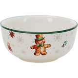 Gingerbread Christmas Bowl | Ceramic Bowl for Snacks, Soups & Desserts Bowl - Tophatter Daily Deals