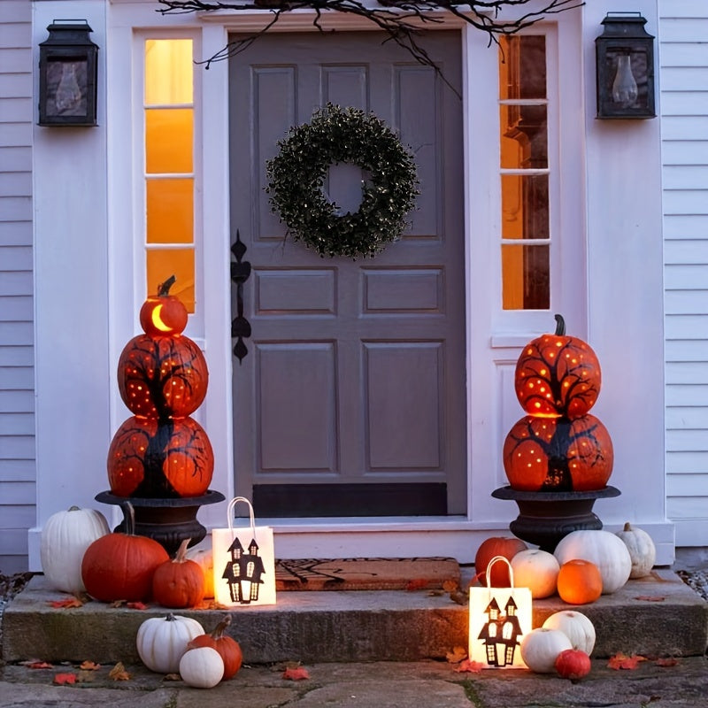 Halloween Black Wreath Door Wall Fence Decor Halloween - Tophatter Daily Deals