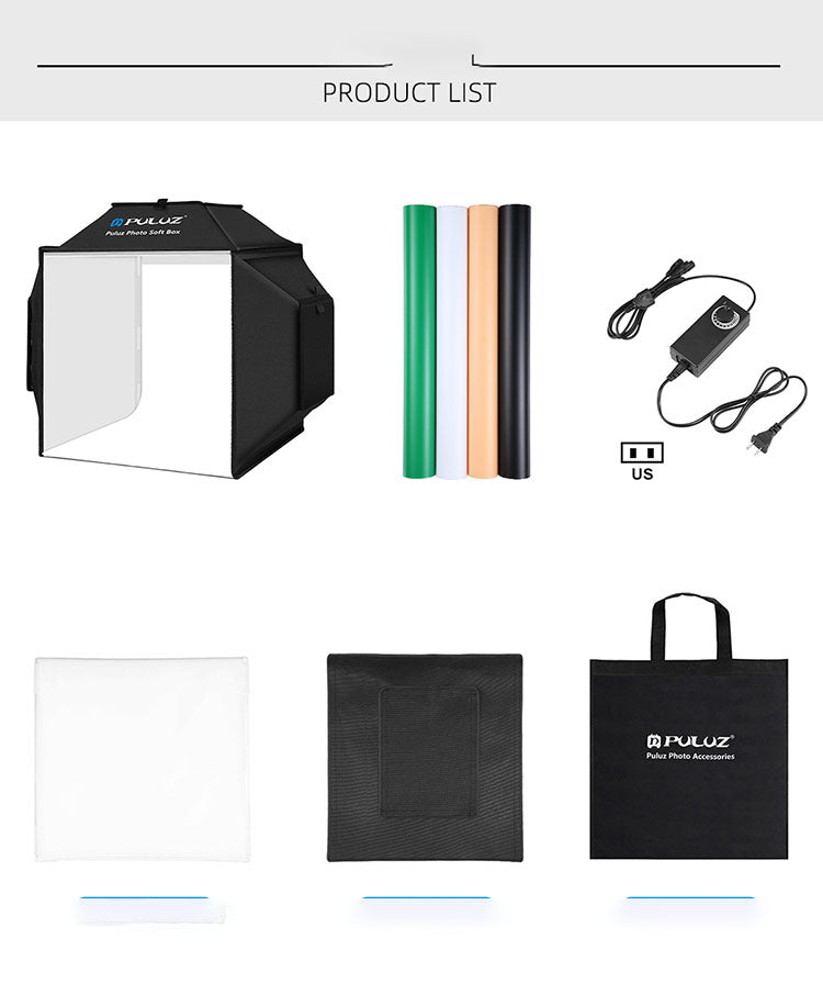 40cm Small Studio LED Folding Product Photo Light Box Simple Shooting Light 0 - Tophatter Daily Deals