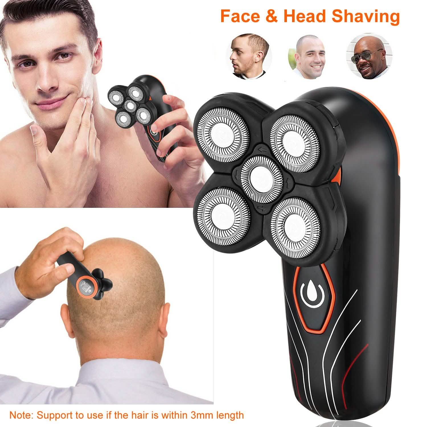 4D Electric Shavers Razor IPX7 Rechargeable Beard Trimmer Men's Grooming - Tophatter Daily Deals