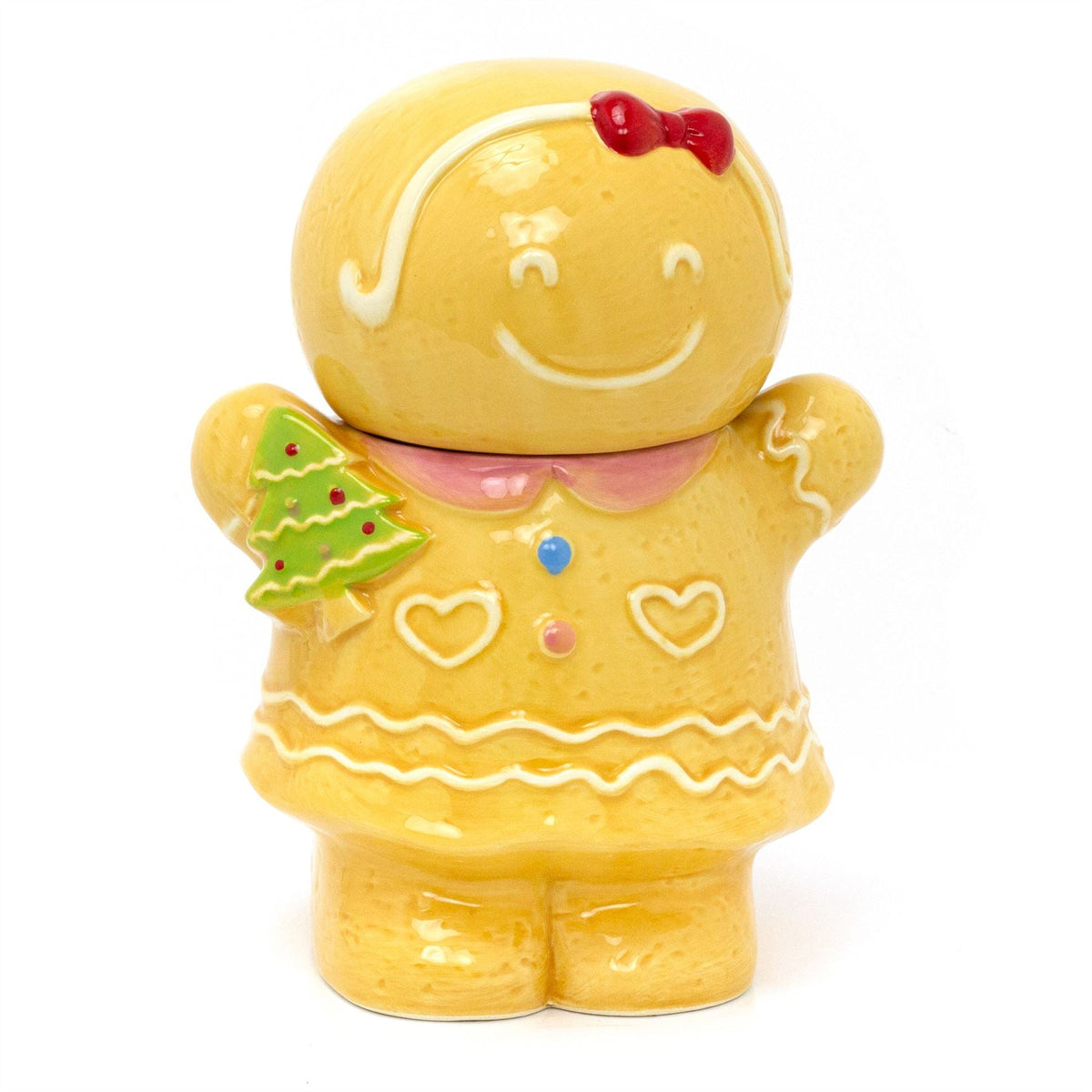 Christmas Gingerbread Storage Jar Ceramic Gingerbread Cookie Jar Biscuit Barrel - Girl Jar - Tophatter Daily Deals