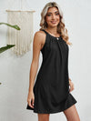 Eyelet Grecian Neck Mini Dress Casual Dresses - Tophatter Daily Deals